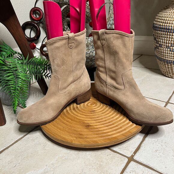 UGG New"Briar" Sugar Pine Brown Leather Mid Calf Boots Sz US 12 / EU 43 - Picture 8 of 11